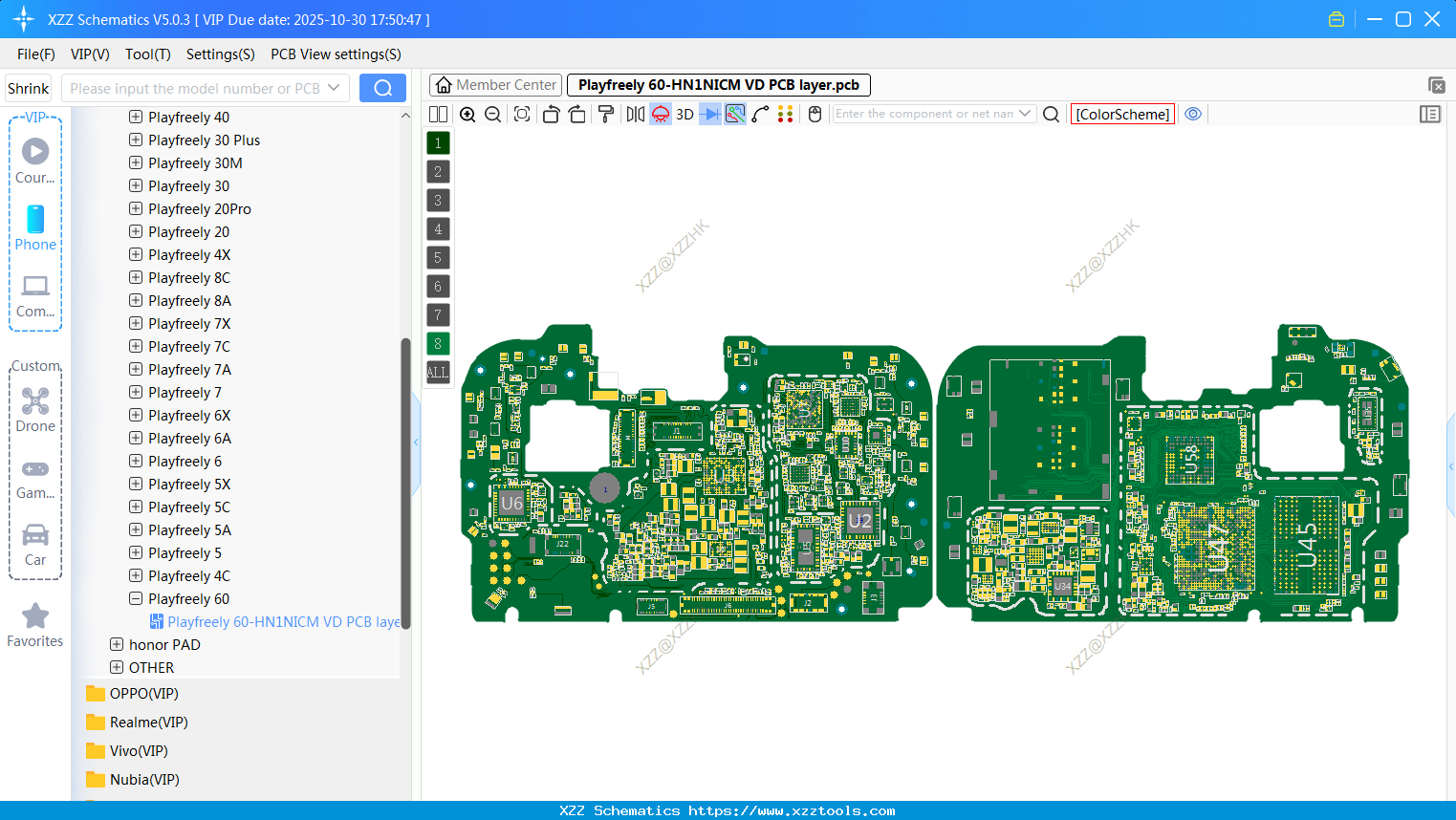 Playfreely 60-HN1NICM VD PCB Layer
